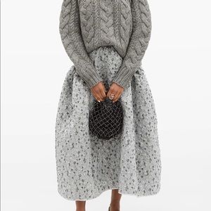 Cecilie bahnsen Ling silver floral skirt